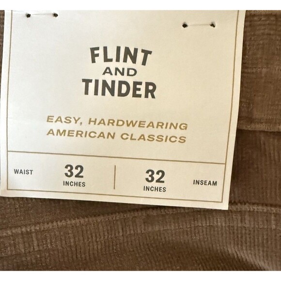 Flint And Tinder Brown Slim Fit  Corduroy Men’s Pants Size 32 By 32 - Picture 8 of 10